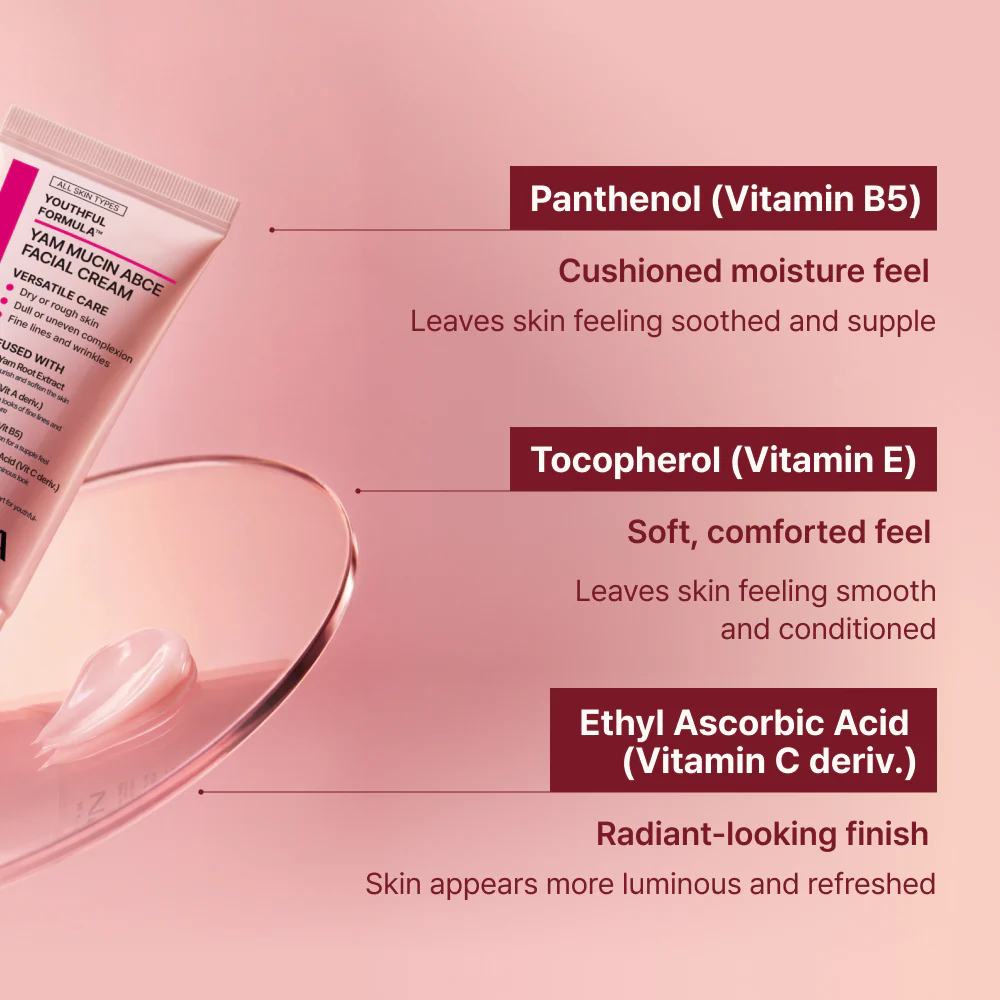 NIDA Youthful Formula™ Yam Mucin ABCE Facial Cream - Image 5