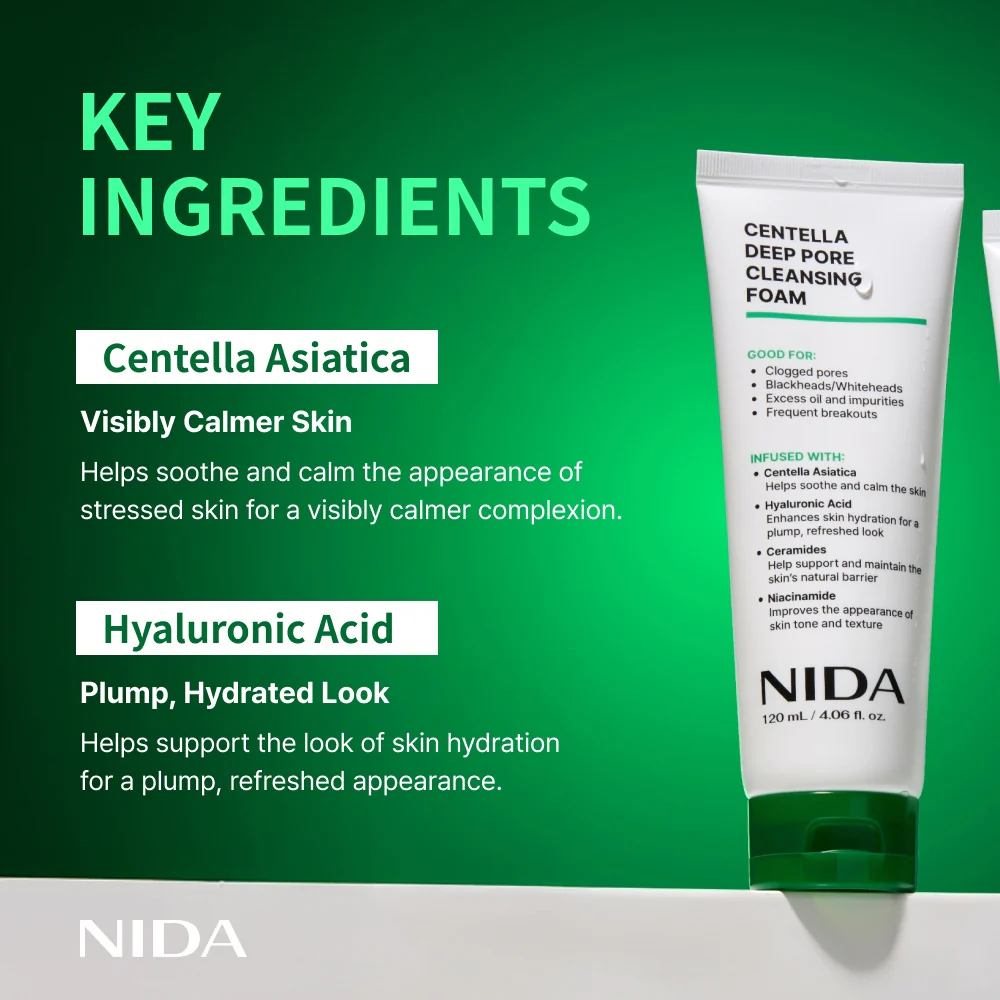 NIDA Centella Deep Pore Cleansing Foam - Image 4