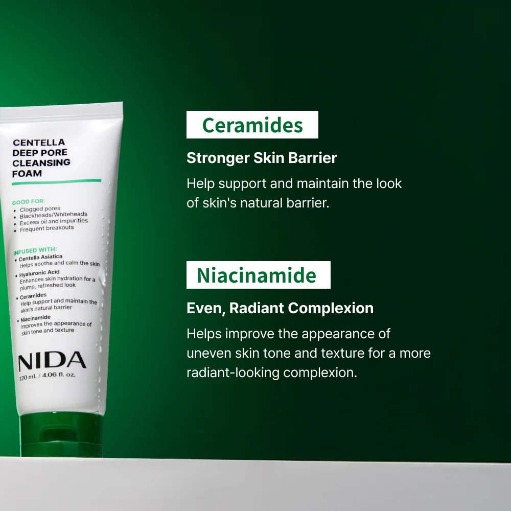 NIDA Centella Deep Pore Cleansing Foam - Image 5